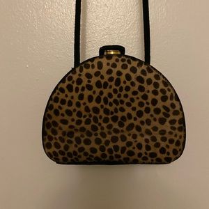 Suede leopard Martinez Valero handbag